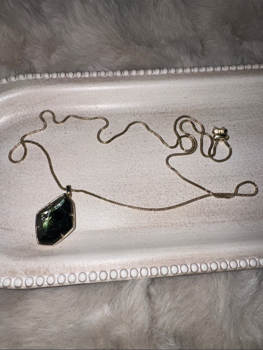 Kendra Scott - Kalani Necklace with Sage Mica Pendant - Adjustable Chain